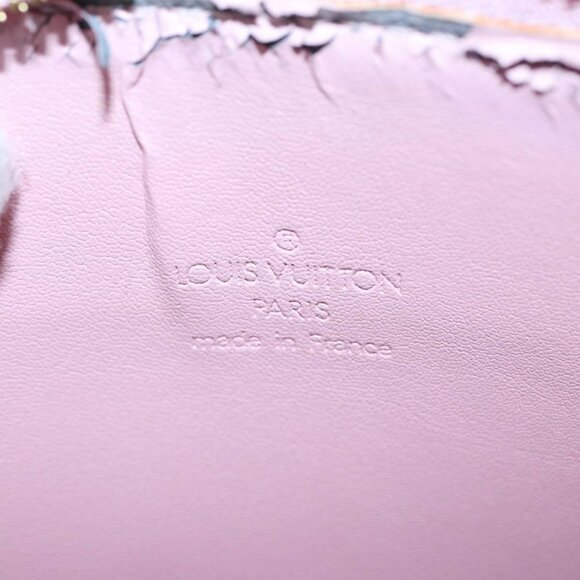 LOUIS VUITTON Monogram Vernis Motto Pouch Marshmallow Pink - Picture 11 of 16